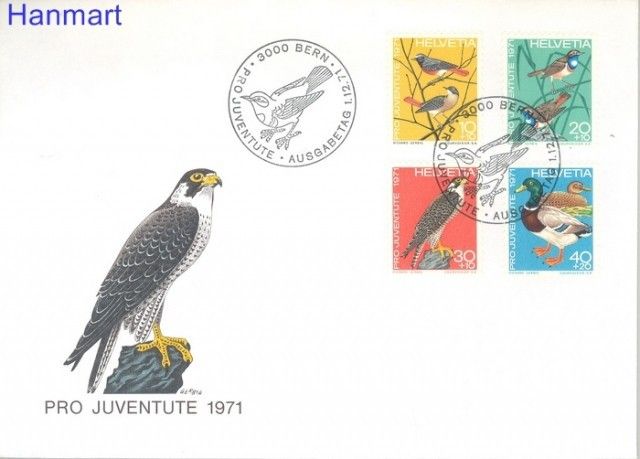 Znaczek Szwajcaria 1971 Mi 960-963 FDC