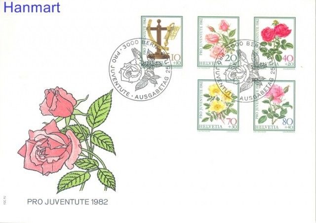 Znaczek Szwajcaria 1982 Mi 1236-1240 FDC