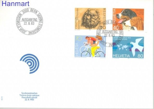 Znaczek Szwajcaria 1983 Mi 1256-1259 FDC