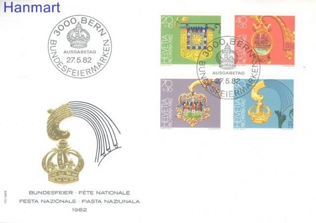 Znaczek Szwajcaria 1982 Mi 1223-1226 FDC
