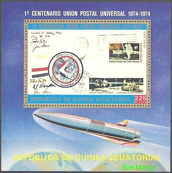 Znaczek Gwinea Równikowa 1974 Mi bl 109 Czyste **