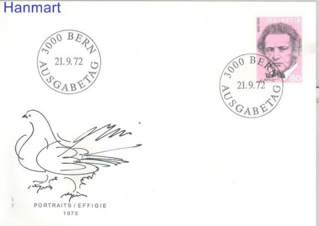 Znaczek Szwajcaria 1972 FDC