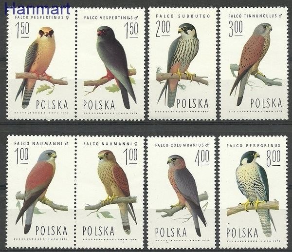 Znaczek Polska 1975 Mi 2354-2361 Fi 2207-2214 Czyste **