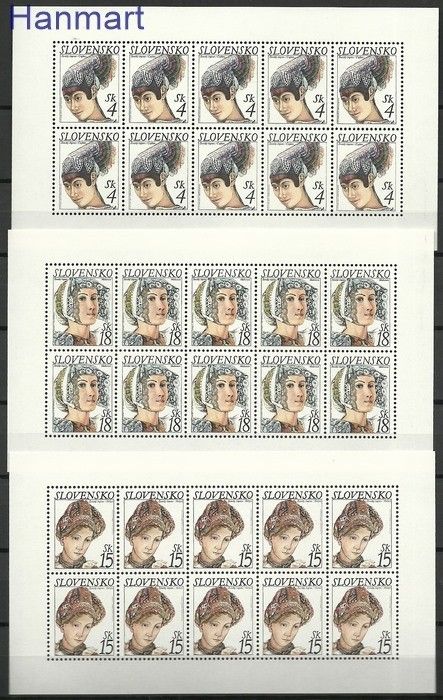 Znaczek Słowacja 1999 Mi 333-335 Czyste **