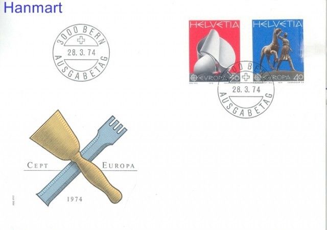 Znaczek Szwajcaria 1974 FDC