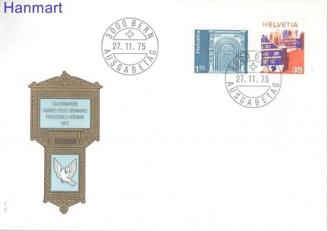 Znaczek Szwajcaria 1975 Mi 1067-1068 FDC