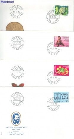 Znaczek Szwajcaria 1976 Mi 1069-1072 FDC