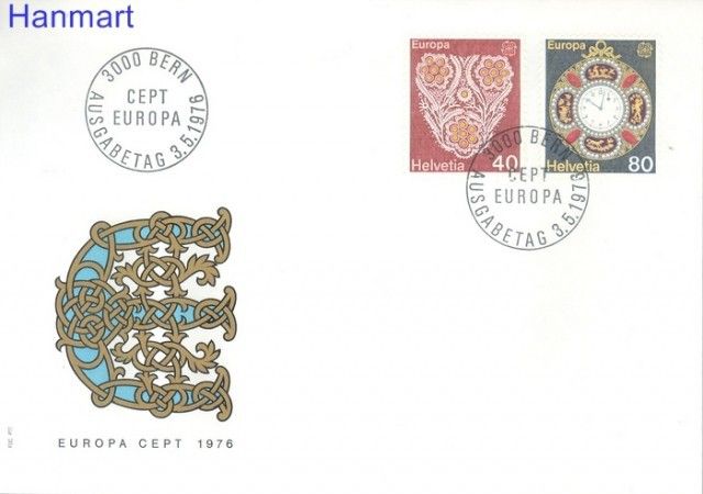 Znaczek Szwajcaria 1976 Mi 1073-1074 FDC
