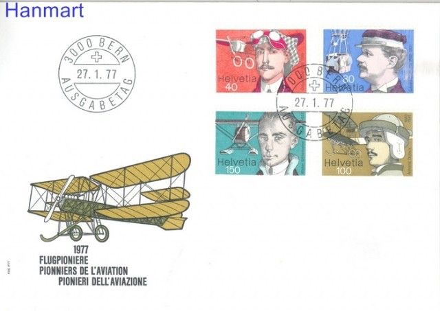 Znaczek Szwajcaria 1977 Mi 1090-1093 FDC