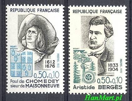 Znaczek Francja 1972 Mi 1782-1783 Czyste **