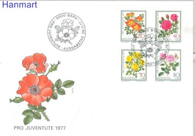 Znaczek Szwajcaria 1977 Mi 1112-1115 FDC