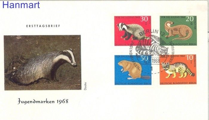 Znaczek Berlin Niemcy 1968 FDC