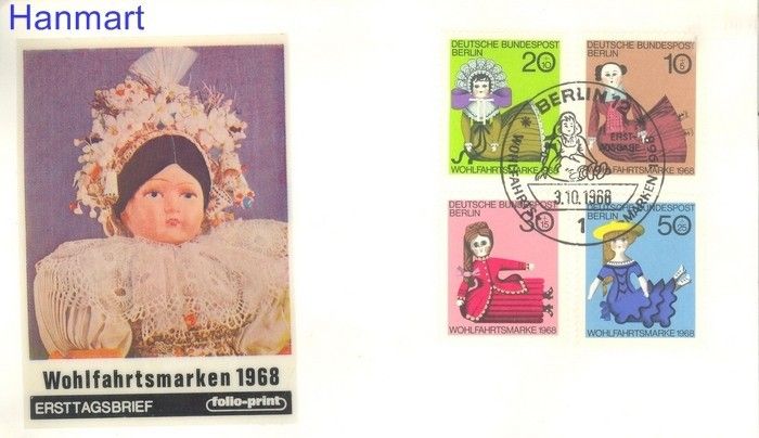 Znaczek Berlin Niemcy 1968 FDC