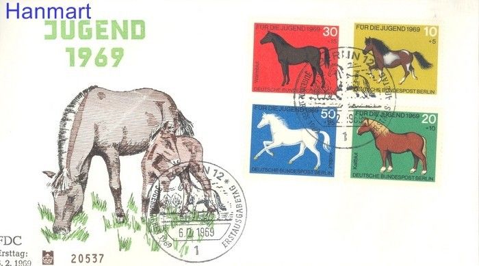 Znaczek Berlin Niemcy 1969 FDC