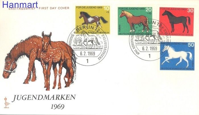 Znaczek Berlin Niemcy 1969 FDC