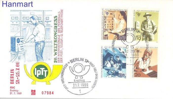 Znaczek Berlin Niemcy 1969 FDC