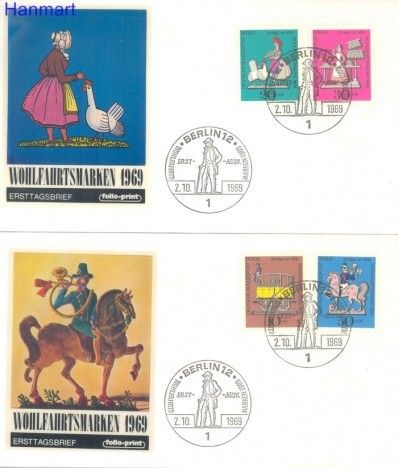 Znaczek Berlin Niemcy 1969 FDC