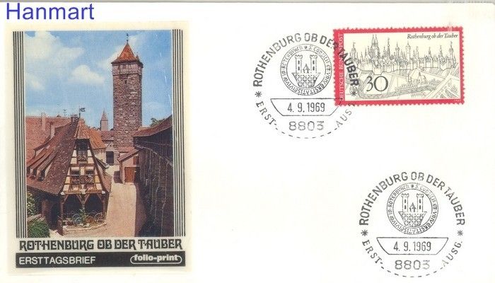 Znaczek Niemcy 1969 FDC