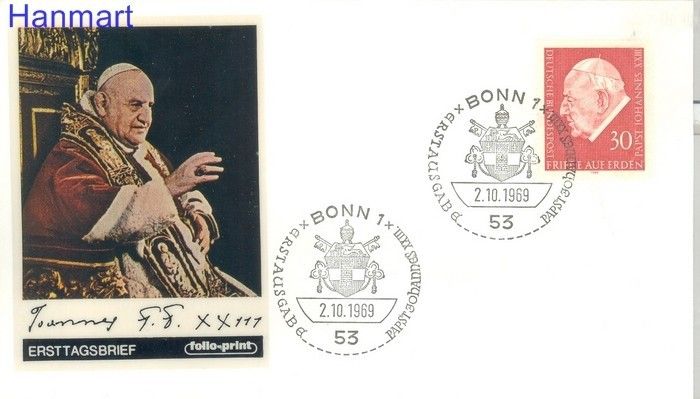 Znaczek Niemcy 1969 FDC