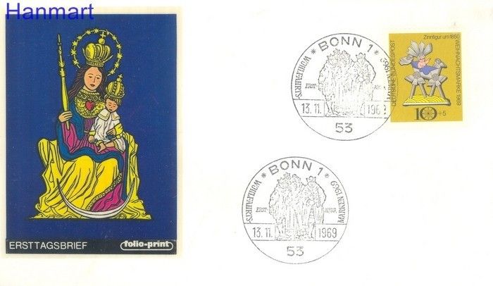 Znaczek Niemcy 1969 FDC