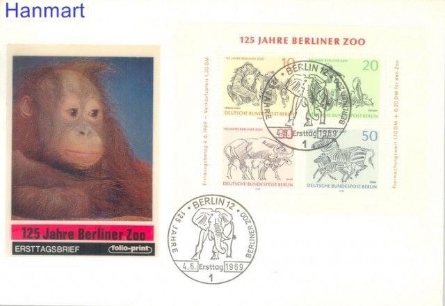 Znaczek Berlin Niemcy 1969 FDC