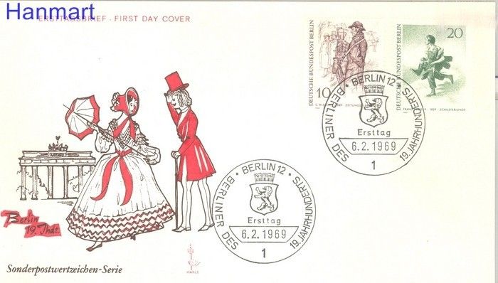 Znaczek Berlin Niemcy 1969 FDC
