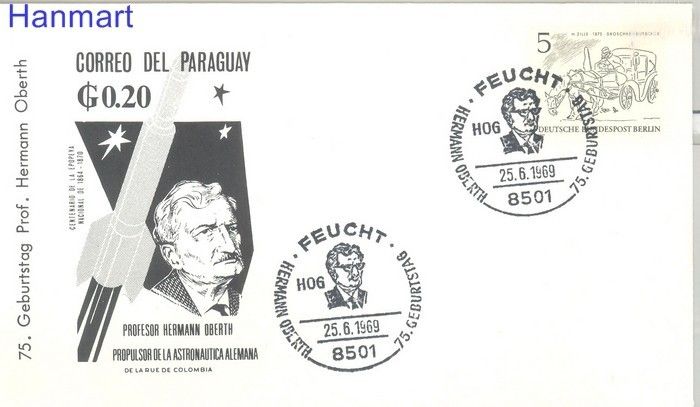 Znaczek Berlin Niemcy 1969 FDC