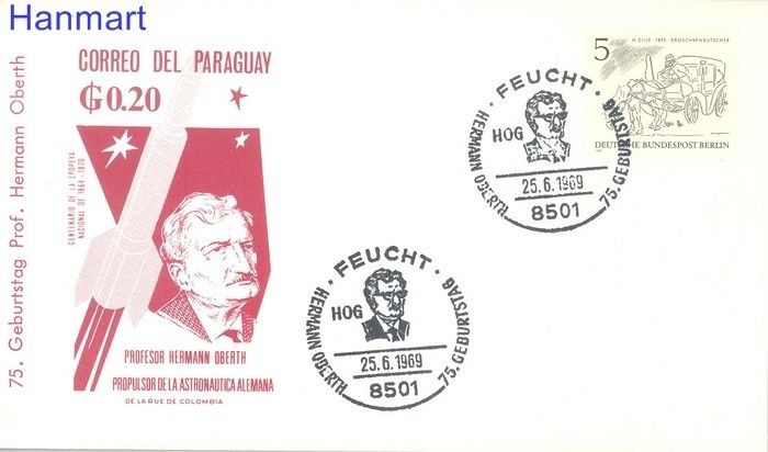 Znaczek Berlin Niemcy 1969 FDC