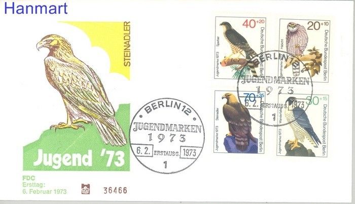 Znaczek Berlin Niemcy 1973 Mi 442-445 FDC