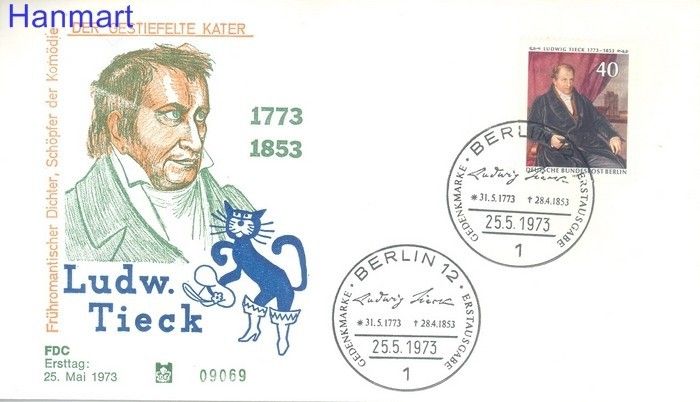 Znaczek Berlin Niemcy 1973 FDC