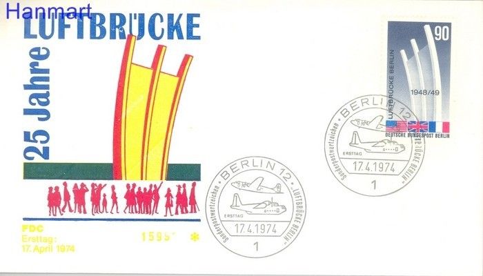 Znaczek Berlin Niemcy 1974 Mi 466 FDC