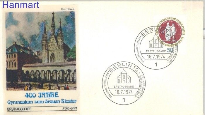 Znaczek Berlin Niemcy 1974 FDC