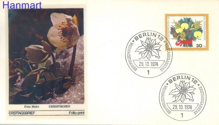 Znaczek Berlin Niemcy 1974 Mi 481 FDC