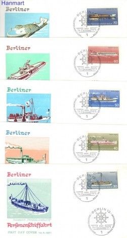 Znaczek Berlin Niemcy 1975 Mi 483-487 FDC