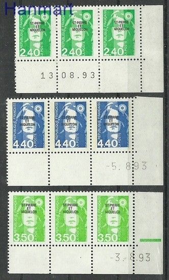 Znaczek Saint-Pierre i Miquelon 1993 Mi 665-667 Czyste **