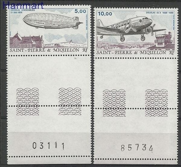 Znaczek Saint-Pierre i Miquelon 1988 Mi zf 559-560 Czyste **