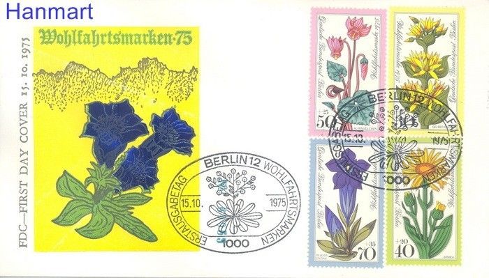 Znaczek Berlin Niemcy 1975 FDC