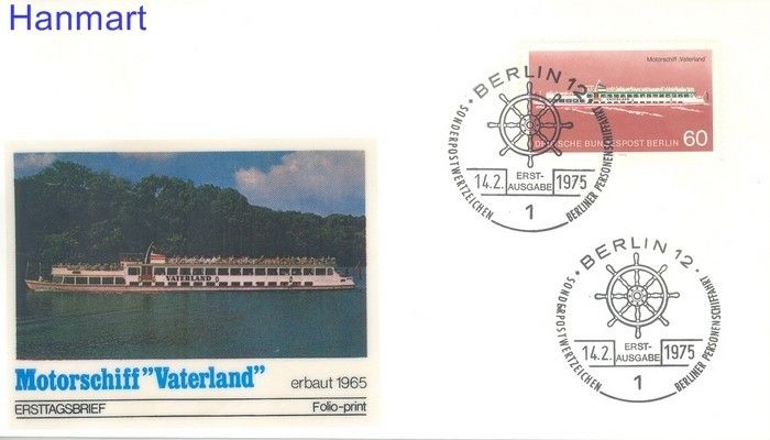 Znaczek Berlin Niemcy 1975 Mi 486 FDC