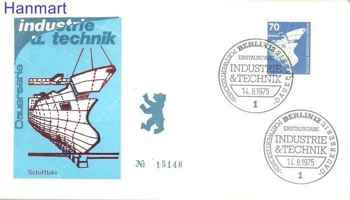 Znaczek Berlin Niemcy 1975 FDC