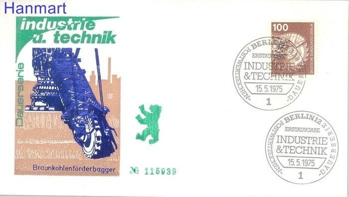 Znaczek Berlin Niemcy 1975 FDC