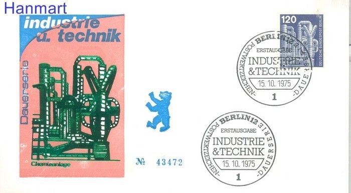 Znaczek Berlin Niemcy 1975 FDC
