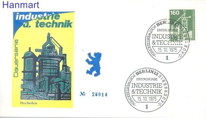 Znaczek Berlin Niemcy 1975 FDC