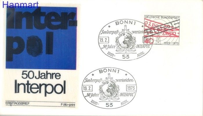 Znaczek Niemcy 1973 FDC