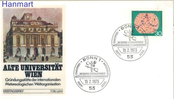 Znaczek Niemcy 1973 FDC