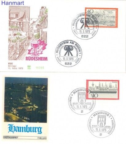 Znaczek Niemcy 1973 Mi 761-762 FDC