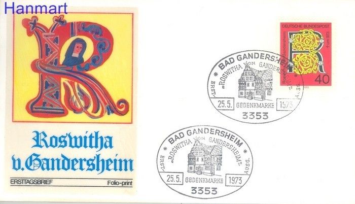 Znaczek Niemcy 1973 FDC