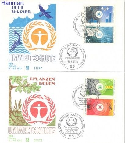 Znaczek Niemcy 1973 Mi 774-777 FDC