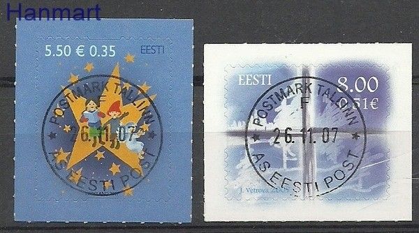 Znaczek Estonia 2007 Mi 598-599 Stemplowane