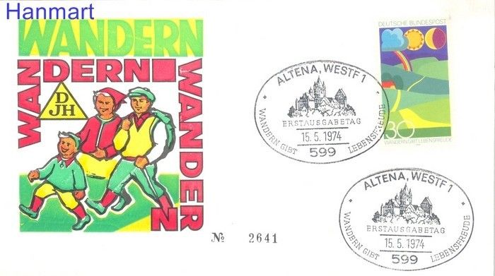 Znaczek Niemcy 1974 Mi 808 FDC