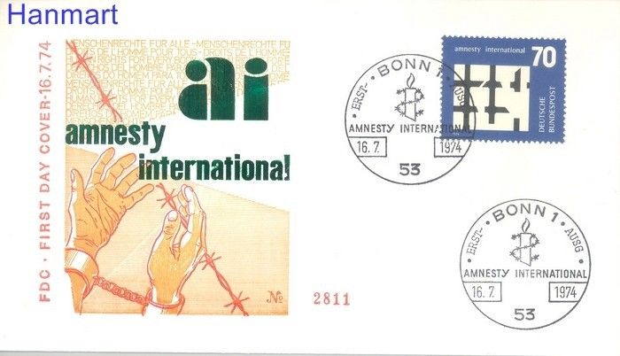 Znaczek Niemcy 1974 FDC